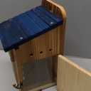 Blue Bird Houses for Outside with Gift Box - Durable Birdhouses for Outdoors with Clear View Panel & Predator Guard for Bluebird Wren Swallow Finch Chickadee Cardinal