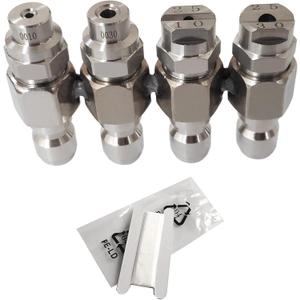 Pressure Washer Nozzle,Jrod 4 Way Washing Tip Holder for 4 GPM Pressure Washer,J Rod Soft Wash System Nozzle 1/4" Quick Connect 0 25