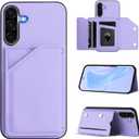 LEMAXELERS Compatible with Samsung Galaxy A26 5G Wallet Case with Credit Card Holder Premium Leather Magnetic Clasp Kickstand Shockproof Protective Phone Cover for Galaxy A26 5G. Purple FG