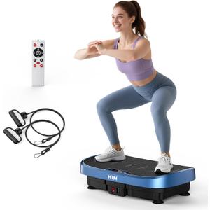 Vibration Plate Exercise Machine - 330lbs Weight Capacity, 120 Speed Levels, 5 Program Modes - Full Body Workout for Home Fitness, Toning & Wellness, LED Display, Low Noise Motor (Blue)