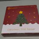 Christmas Tree Topper Lighted Star with Built-in 10 Replaceable Bulbs, 9.5 Clear Five-Pointed Star Tree Topper Plug in for Indoor Office Xmas New Year Holiday Tree Decoration, Warm White