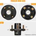 2 Sets 4 Lug Trailer Hub Kit for 2000 Lbs4 Lug Trailer Wheel Hub Fit 1" and 1-1/16" Trailer Straight Spindles, 4 * 4" Trailer Axle Kit, Boat Trailer Hubs 4 Lug(only for Straight Spindle)