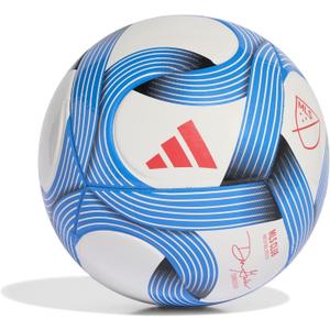 Adidas Unisex MLS Soccer Ball (3, White/Glory Blue/Lucid Red)