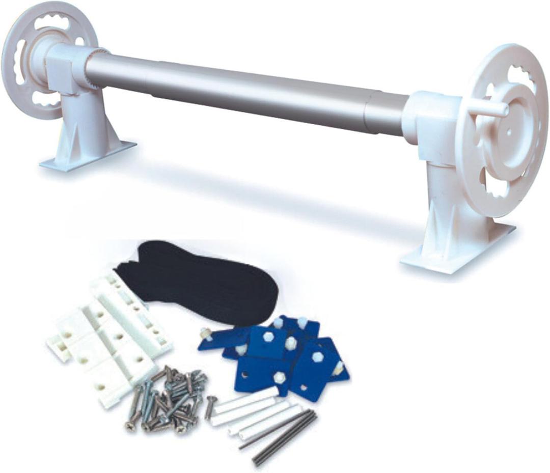 SWIMLINE HYDROTOOLS 52000 Premium Solar Reel System For Above Ground Swimming Pools | Durable | Non-Corrosive | Socket Mountable | With Straps & Hardware | Easy Cranking | TUBE KIT NOT INCLUDED (Solar Reel Only)