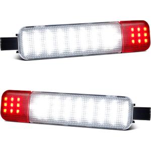 NDRUSH LED Interior Door Light Door Panel Courtesy Warning Light Lamp Assembly Compatible with 1999-2006 Silverado/Sierra 1500 2001-2006 3500 2500 HD 1999-2006 Yukon 1995-1999 C1500 C2500 C3500 (red and white)