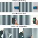 MIULEE Slate Blue Back Tab Blackout Curtains 84 Inch Length 2 Panels Set for Living Room Bedroom Privacy, Rod Pocket/Pinch Pleat Thermal Insulated Room Darkening Pleated Light Blocking Drapes