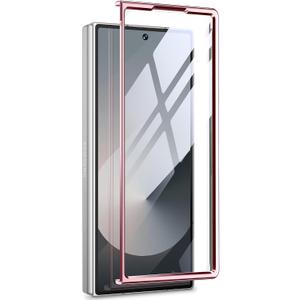 BERFY Magnetic for Samsung Galaxy Z Fold 6 Front Case Only with Screen Protector, Light Pink