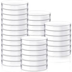 30Pcs 90 x 15mm Plastic Petri Dishes,Culture Dish with Lids for School,Laboratories Themed Party