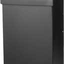 Architectural Mailboxes Modern Heritage Vertical Wall-Mounted Mailbox for Outside, Rust-Resistant Galvanized Steel Metal Small Mail Box, Black Modern Wall Mailbox