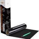 HTVRONT Black HTV Heat Transfer Vinyl Rolls - 12" x 20ft Black Iron on Vinyl for Shirts, Iron on for All Cutting Machines - Easy to Cut & Weed for Craft Heat Vinyl Design