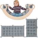 ROYALAY Premium Climbing Set Cushion, Toddler Nap Mat, Bed Floor Pillow, Rocker Pillow for Toddlers Arch Climber, 34 * 20 * 3 inch, Gray