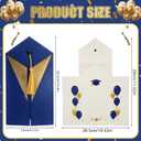 Gersoniel 24 Pcs 3D Graduation Card Bulk Set with Grad Cap Tassel 14.5 x 11 Inches Folding Congrats Cards - Congratulations Gift Card for High School College Nursing Kindergarten Graduates(Blue Gold)