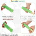 Outus 10 Pieces Sidewalk Chalk Holders Railroad Chalk Holder Jumbo Plastic Adjustable Clip for Kids Teachers Students Back to School Office Classroom