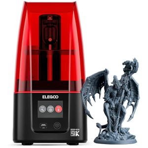 ELEGOO Mars 4 MSLA 3D Printer with 7" 9K Monochrome LCD, UV Resin Photocuring Printer, Multiple Print Modes, Printing Size of 6.04 3.06 6.89 inches
