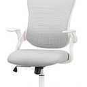 Office Chair with Adjustable Headrest, Desk Chair with Wheels for Home Office, Bedroom, Gaming, Grey