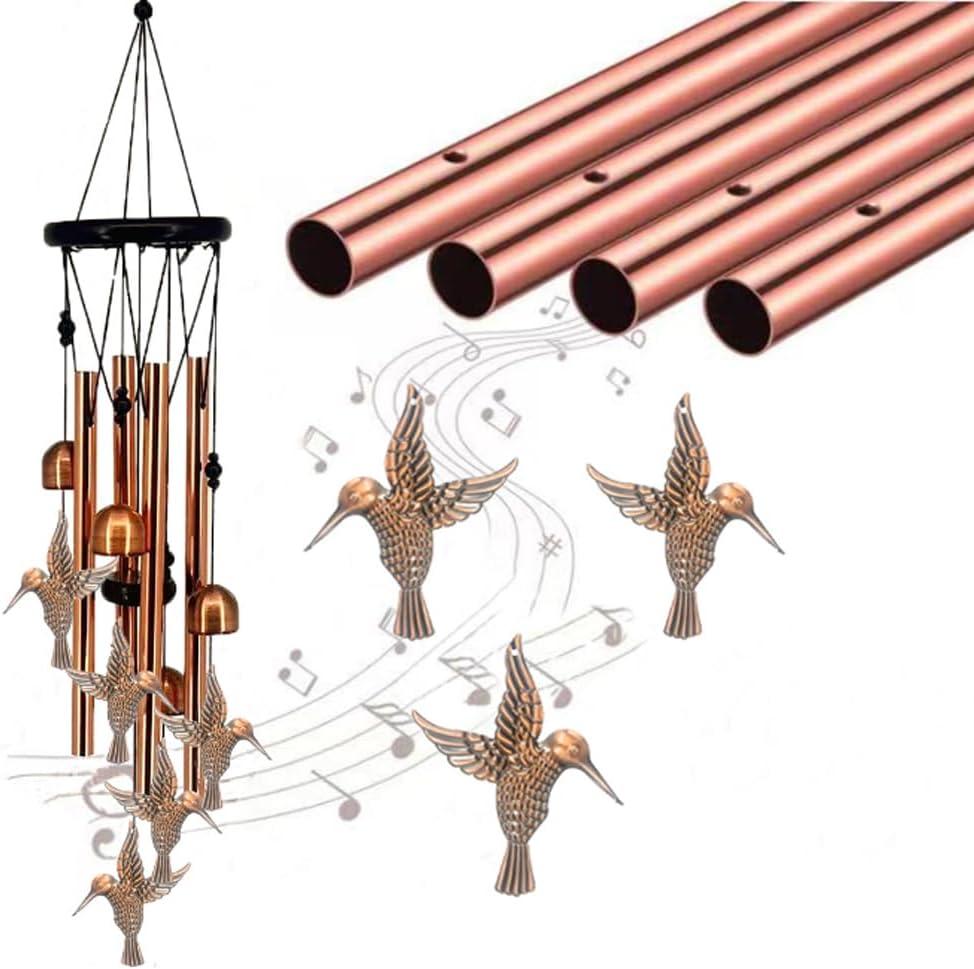 Wind Chimes Outdoor Clearance 32.2" luminum Tube Windchime with S Hook Decorative Wind Chime Hummingbird Gifts for Patio, Porch, Home Dcor, Modern, Art Dcor, Bronze