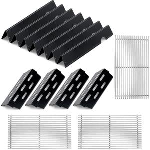 Grill Parts Replacement for Weber Genesis II E-410, S-410, Genesis II LX E-440, S-440, Weber 66089, 66097, 66041, Stainless Steel Grates Porcelain Grids Heat Plate Deflectors and Flavorizer Bars