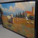 Large Netherland Sheep Wall Art for Living Room, Nature Country Landscape Canvas Oversized Wall Decor Country Framed Pictures Painting Print Artwork for Bedroom Office 36" L x 24" W