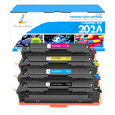 TRUE IMAGE Compatible Toner Cartridge Replacement for HP 202A CF500A 202X M281fdw Color Laserjet Pro MFP M281fdw M281cdw M254dw M281fdn M254 M281 202 Toner Printer (Black Cyan Yellow Magenta, 4-Pack)