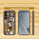 KANGHAR Brown Case for Samsung Galaxy S25 Plus Case, Cute Mushroom Art Design Soft TPU Shockproof Protective for Women Girls Slim Phone Cover-Brown