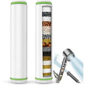 Shower Filter for Handheld Shower Head, 2 Pack 18 Stage Replacement Filters for Hard Water Remove Chlorine and Harmful Substances