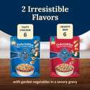 Blue Buffalo Delectables Natural Wet Dog Food Toppers Variety Pack, Tasty Chicken & Hearty Beef, Cuts in Gravy, 3-oz. (12 Pouches, 6 of Each Flavor)