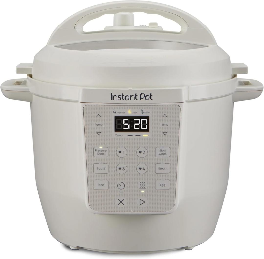 Instant-Pot RIO Chef Series 6 Qt Pressure Cooker, 7-in-1 Programmable Multi-Cooker, Non-Stick Ceramic Inner Pot, Dishwasher-Safe, Quick Steam Release, Safety Lock, Meal Prep (Sea Salt White)