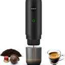 Portable Espresso Maker with Self Heating, 20 Bar 3-in-1 Electric Coffee Maker for Travel & Camping, 7800mAh Battery Coffee Machine Compatible with NS/DG Capsules & Ground Coffee, USB-C Charging