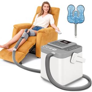 KETFIY Cold Therapy Machine,Programmable Timer Knee Ice Machine with Silent Pump,Knee Replacement System for Cryotherapy Pain Sports Injuries,Ice Therapy Ankle/Leg/Shoulder/Back/Hip