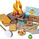 Melissa & Doug Let's Explore Campfire Smores Set with Toy food & Kids Play Kitchen Accessories, Preschool Learning Toys for Girls & Boys 3+