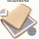 FUKUMARU 2 Packs Cat Scratching Mat, 19.6 x 11.8 Inch Natural Sisal Cat Scratch Pad Mats for Indoor Cats, Horizontal Cats Wall Scratcher Kitten Floor Rug with Sticky Tape, Furniture Protector