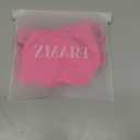 Zmart Womens High Waisted Bikini Bottoms - V Cut Full Coverage Bathing Suit Swimsuit Bottom with Twist Front Pink M