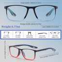 BLOEXCLU 4 Pack Progressive Multifocus Reading Glasses for Men Women TR90 Sports Style Anti-Blue Light Computer Readers