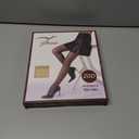 2 x ZIHUA 2 Pairs Sheer Tights for Women, 20 Denier Control Shaping Nylon Ladies Clear Pantyhose S-XL Black Nude (M)