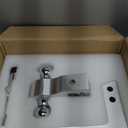 LOCAME Adjustable Trailer Hitch, Fits 2-Inch Receiver Only, 10-Inch Drop/Rise Aluminum Drop Hitch, 12,500 LBS GTW-Tow Hitch for Heavy Duty Truck with Double Stainless Steel Locks, Silver, LC0005