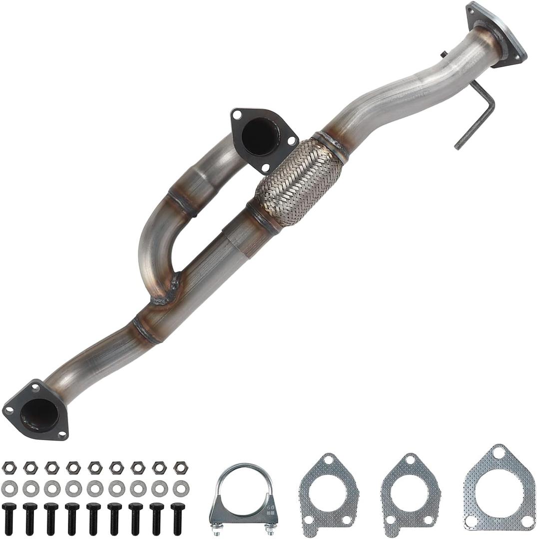 Direct Fit Exhaust Y Pipe Compatible with 2004-2008 Acura TL 3.2L and 2003-2007 Honda Accord 3.0L V6, Flex Replacement