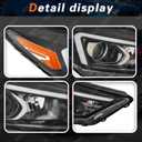 TODO Halogen Headlight Assembly Pair Compatible with 2019 2020 2021 Hyundai Tucson, Replacement for 92101-D3500 92102-D3500,Non-LED Model