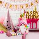 Funny 50Th Birthday Gifts for Women, Her, Mom, Girls, Women Friendship, Sister, Wife, Mother, Grandma, Coworker, Boss - Pink Happy Birthday Plush Gnomes Couple Doll Decorations for Party, Tabl Decor