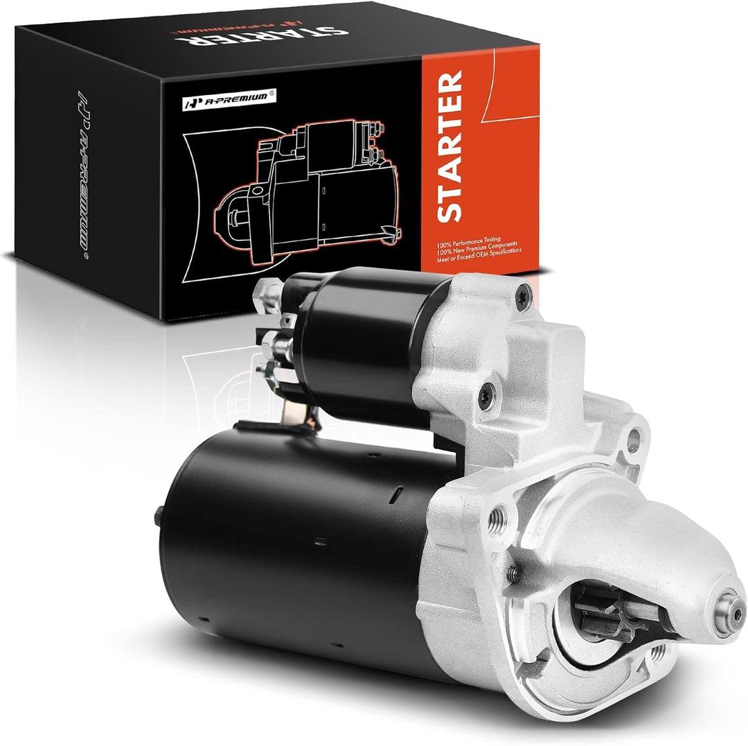 A-Premium Starter Motor Replacement for BMW 318i, 318is, 318ti, 320i, 323Ci, 325Ci, 325i, 325xi, 328Ci, 330Ci, 330i, 330xi, 525i, 528i, 530i, M3, X5, X3, Z3, Z4, 328is, 328i, Replace# 12411740379
