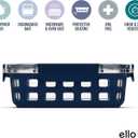 Ello Duraglass 3.4 Cup Meal Prep Sets 6Pc, 3 Pack Set- Glass Food Storage Container with Silicone Sleeve and Airtight BPA-Free Plastic Lids, Dishwasher, Microwave, and Freezer Safe, Berry