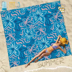 Famstar Beach Blanket Sandproof Waterproof 78''81''1-5 Adults Oversized,Compact Lightweight Durable Beach Mat for Travel Camping Hiking Picnic Blanket