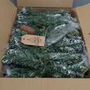 Jin&Bao 9FT Christmas Garland with Lights, 100 LED Prelit Green Pine Garland Christmas Decorations with Timer Function, 3AA Battery Operated Xmas Garland Fireplace Door Stairs Home Outdoor