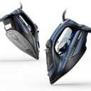 IRONDAY Steam Iron for Clothes Fast Heating, 1700W Iron Precision with Thermostat Dial, Ceramic Soleplate, Auto shutoff, Burst Steam, Self-Cleaning, 15.21oz Water Tank Ironing Clothes for Home, Blue