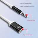 Red Type-C to 3.5mm Audio Adapter - Universal Analog Audio Cable for Smartphones, Laptops and Gaming Headphones, Durable Earphone Adapter with Noise Cancellation
