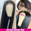 NewYou 28 Inch Straight Lace Front Wigs Human Hair Pre Plucked for Black Women 4x4 Lace Closure Wigs Human Hair 200 Density Glueless Wigs Human Hair