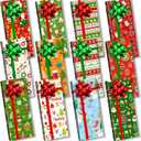 Geyoga 36 Pack Christmas Gift Holder Box with Bows for Cash Money Card Christmas Gift Boxes Mini Favor Present Wrap for Xmas Holidays Party Decoration, 6.5 x 2.8 x 0.6 Inches