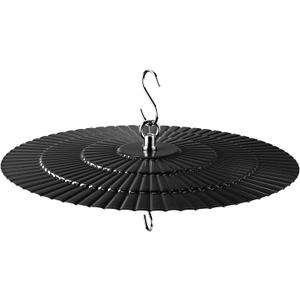 11.2" Metal Bird Feeder Rain Guard, Black Dome Shield Umbrella Cover Shade for Hummingbird Oriole Feeder, Squirrel Baffles for Bird Feeders