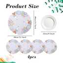 4PCS Easter Placemats,Cute Placemats,Easter Table Runner,15 Inch Round Place Mats,Centerpiece Table Decorations,Embroidered Place Mats for Home Dining Holiday Kitchen Spring Table Decoration