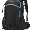 MOUNTAINTOP 40L Hiking Backpack,Lightweight Travel Backpack for Men Women Outdoor Backpacking, Camping (Black+blue)