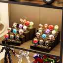 Black Matte Metal Display Stand,8 Pcs 2 Set Display Risers, Metal Rectangular Display Shelf Holders for Showcase, Dessert, Perfume, Vendor Events, Cupcake Stands, Toys Display Shelves ( 8Pcs-Black, 7L~8L~9L )